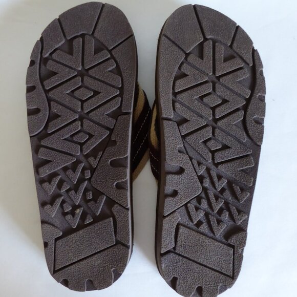 HARBOUR CLUB BRAND MENS BROWN FLIP FLOP SANDALS (NEW) NEVER WORN - Picture 8 of 9